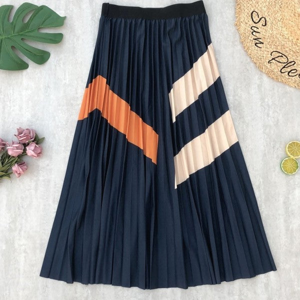 Wavy Contrast Skirt
