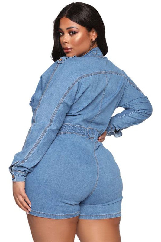 Dark Denim Romper