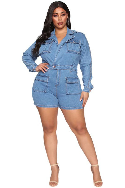 Dark Denim Romper