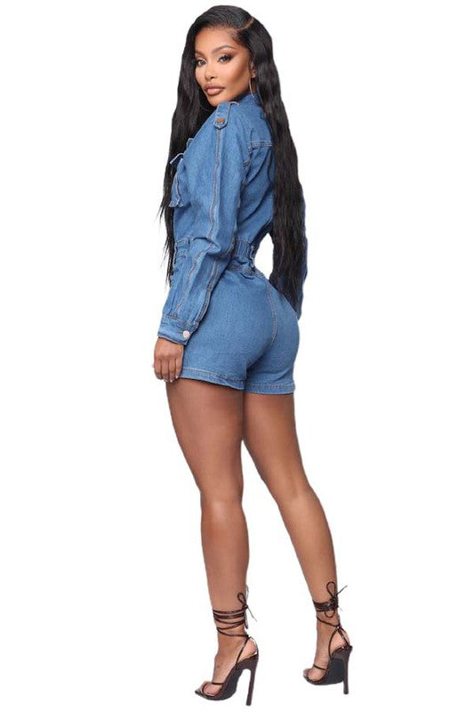 Dark Denim Romper