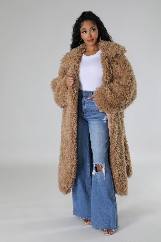 Gorgeous Fuzzy Maxi Coat
