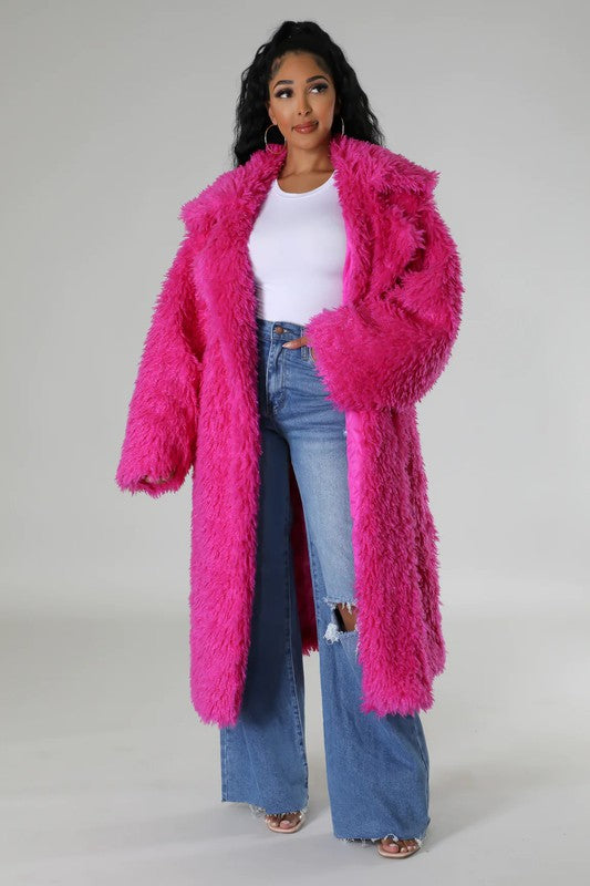 Gorgeous Fuzzy Maxi Coat
