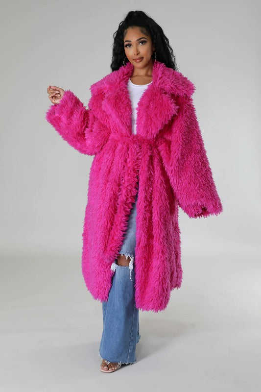 Gorgeous Fuzzy Maxi Coat