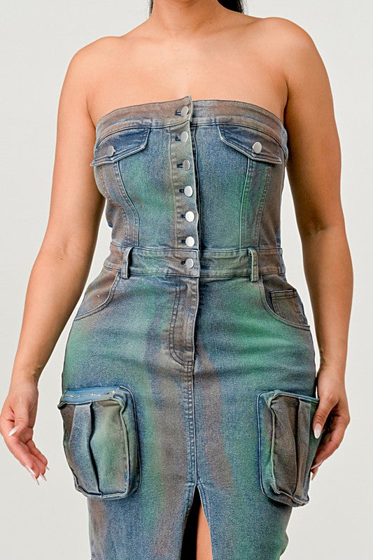 Vintage Hand Washed Cargo Dress