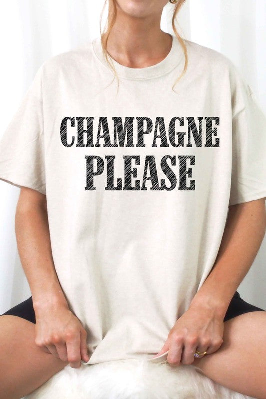 CHAMPAGNE PLEASE GRAPHIC TEE