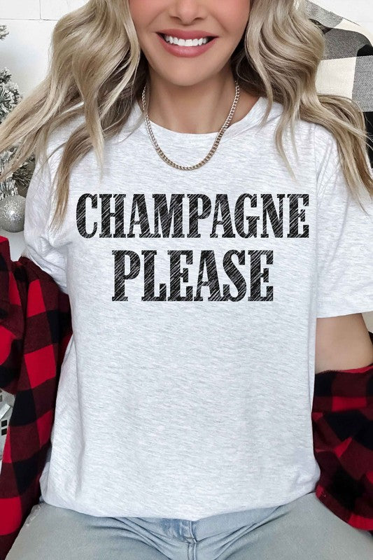 CHAMPAGNE PLEASE GRAPHIC TEE