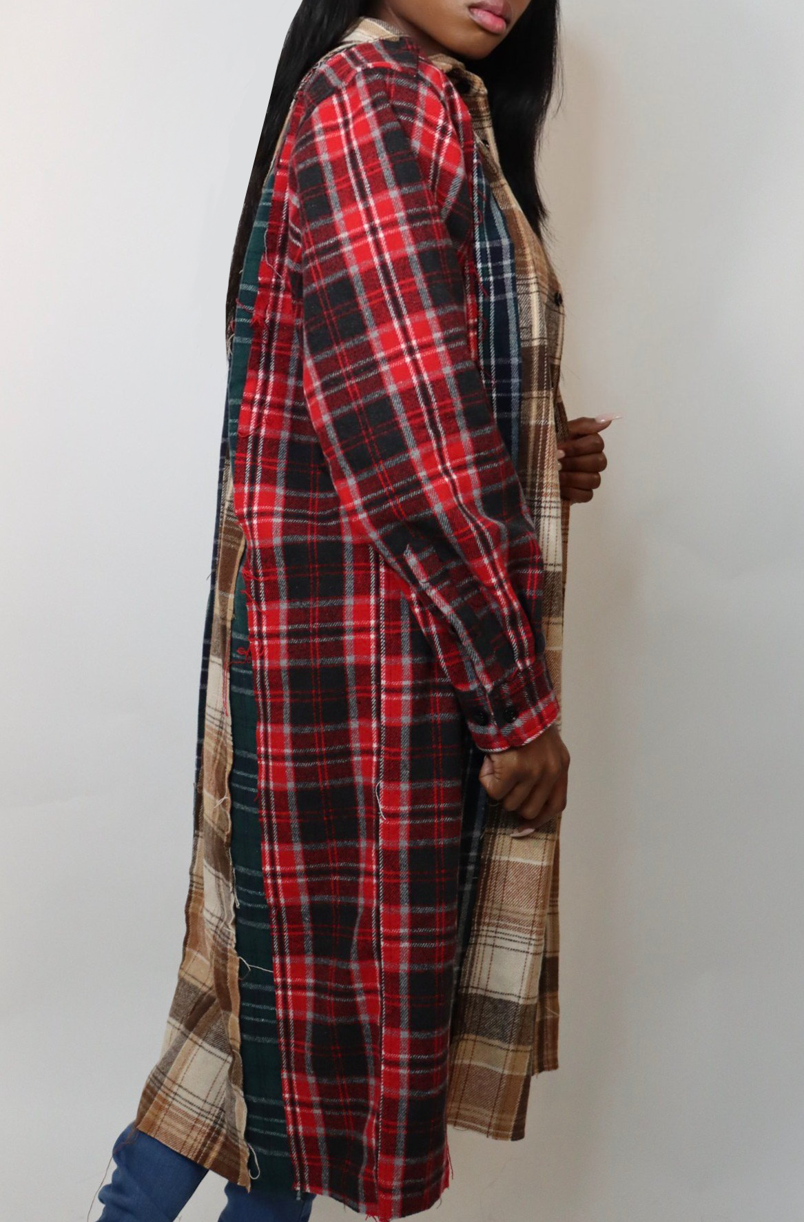 Tartan's Pride Mixed Plaid Long Shacket