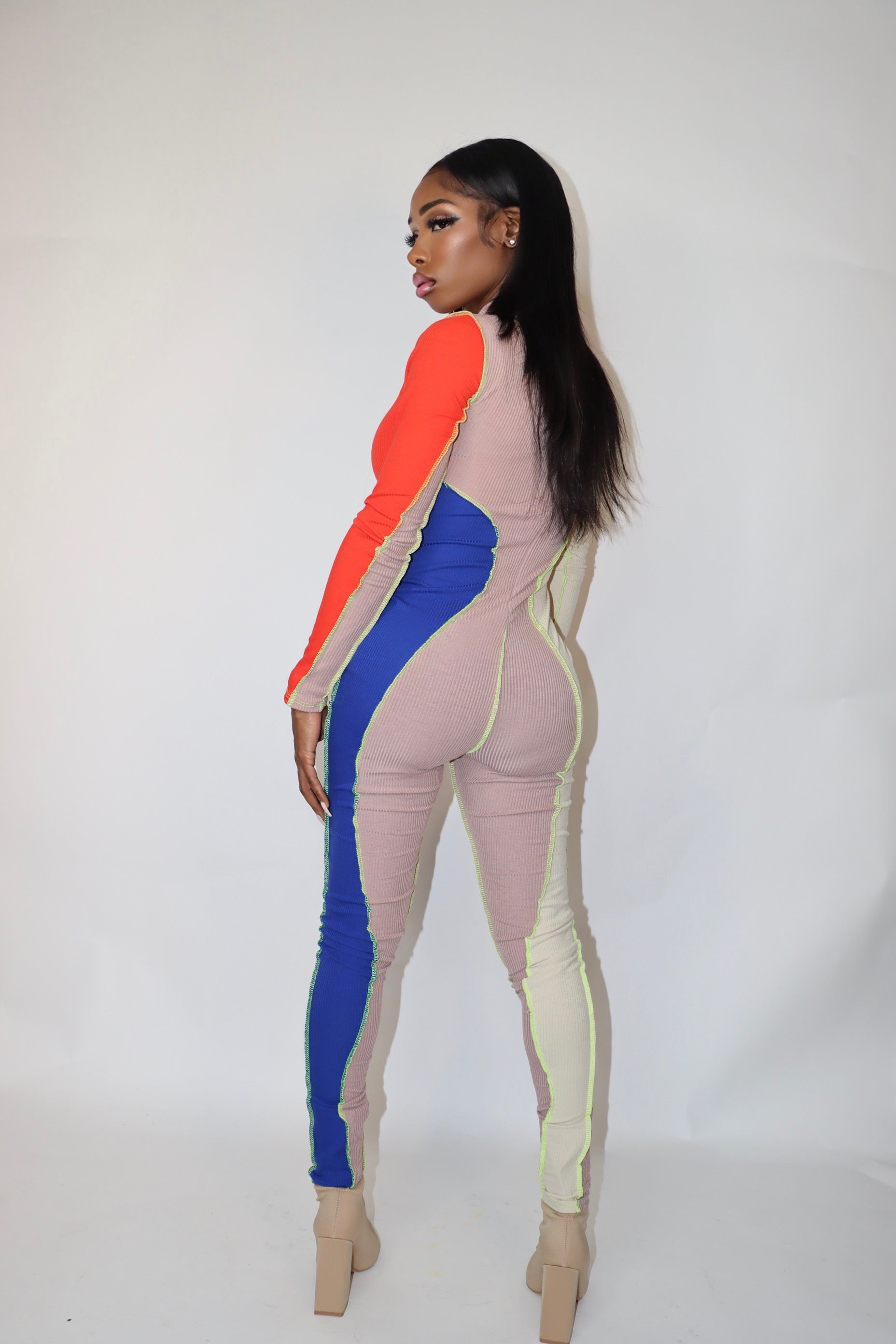 Work of Art Colorblock Jumpsuit