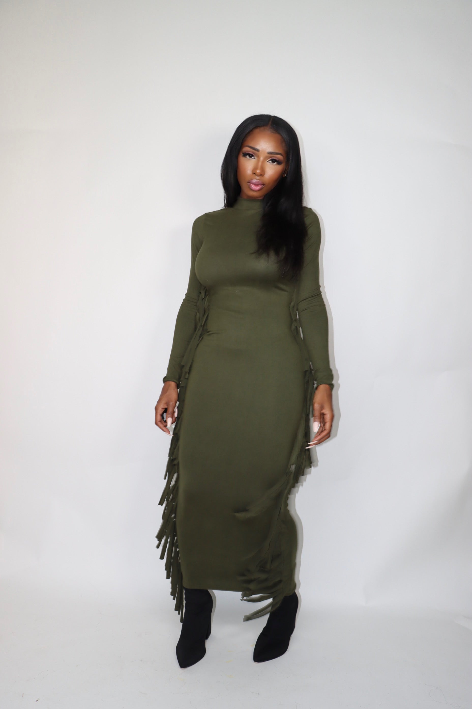 Simone Fringe Midi Dress