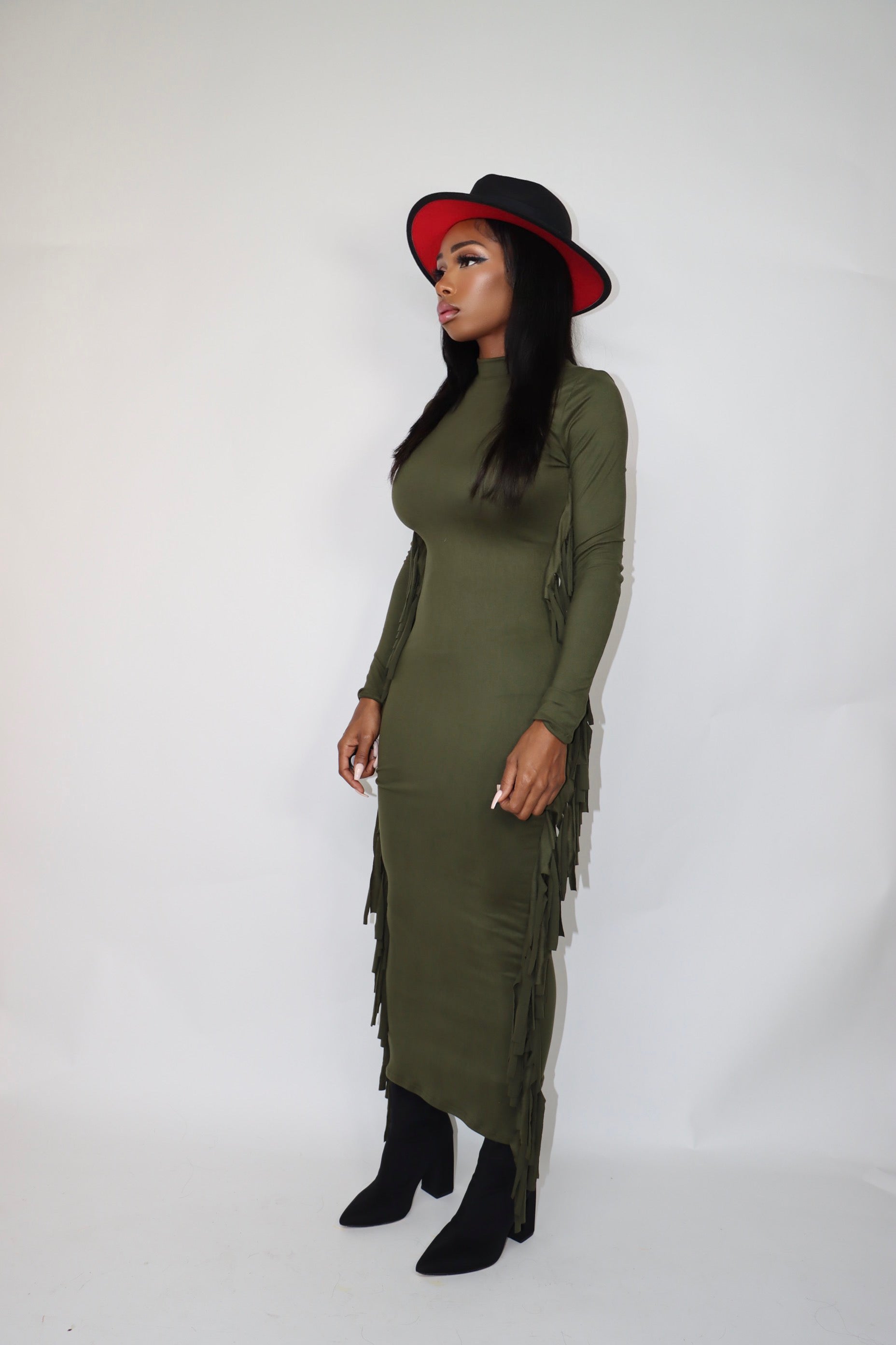 Simone Fringe Midi Dress