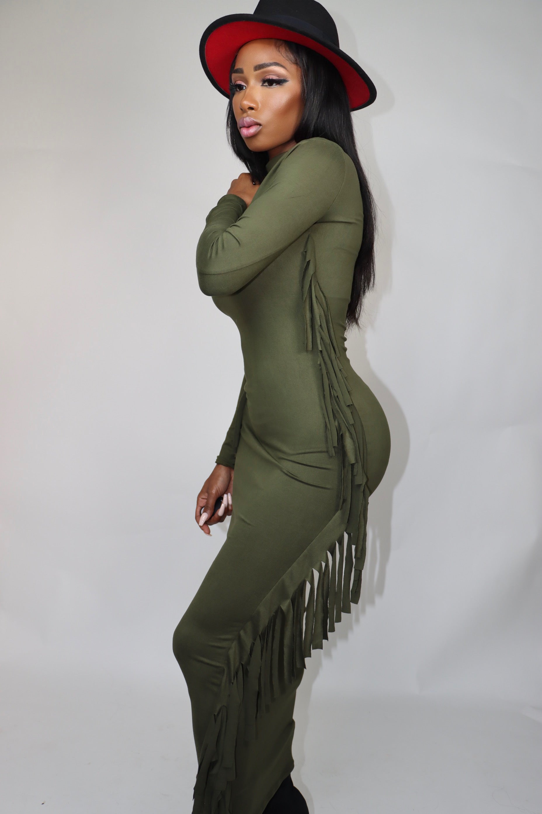 Simone Fringe Midi Dress