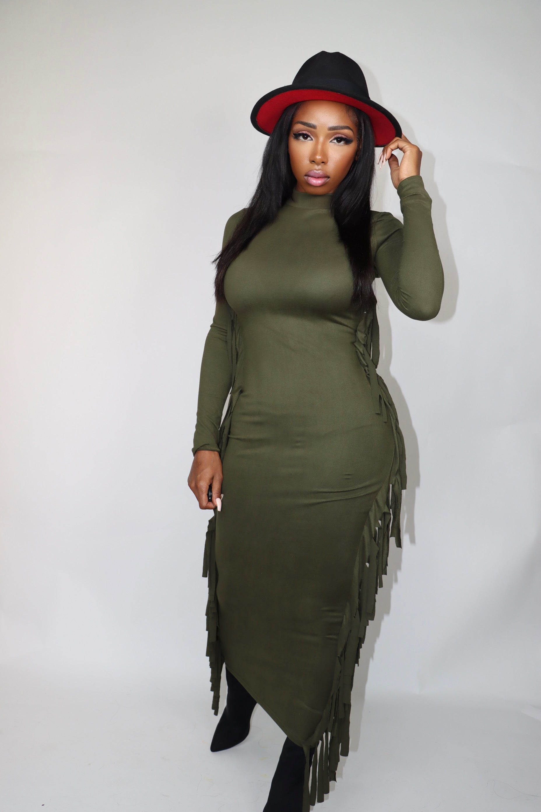 Simone Fringe Midi Dress