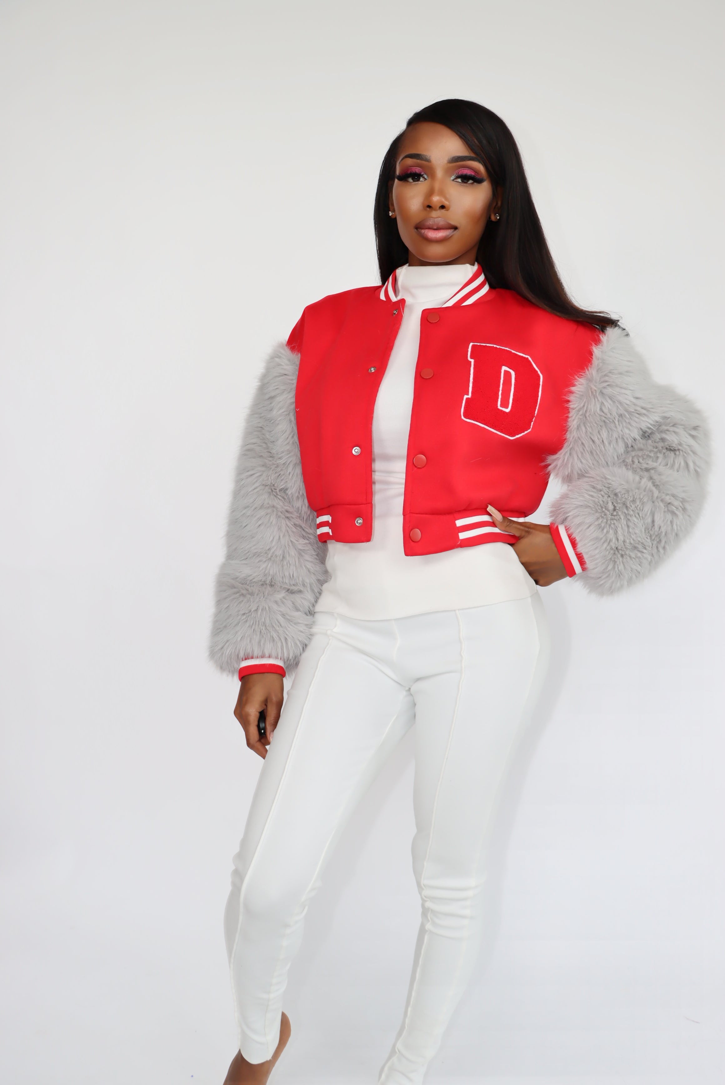 Red D-Girl Fur Varsity