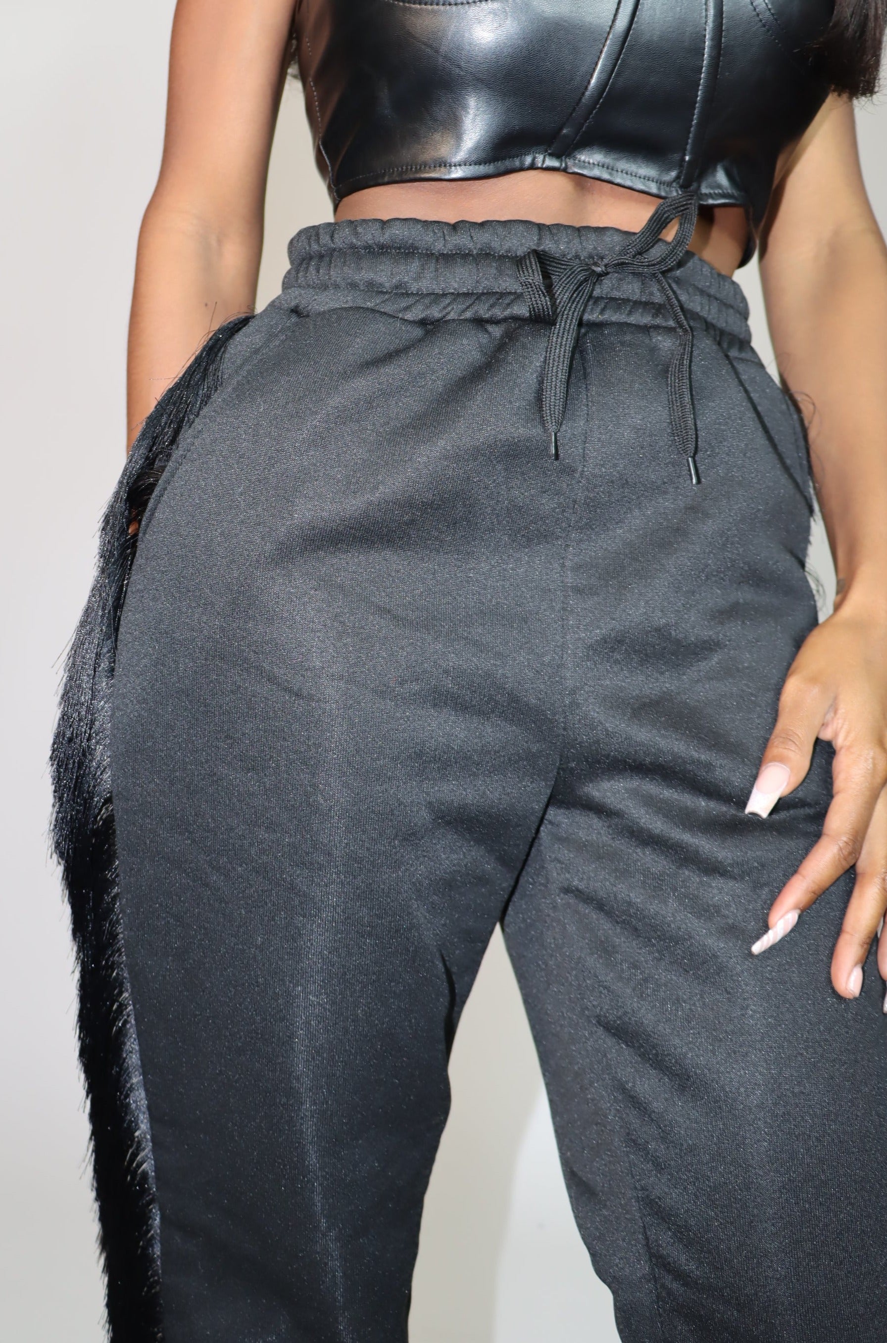 Fringe Split Joggers
