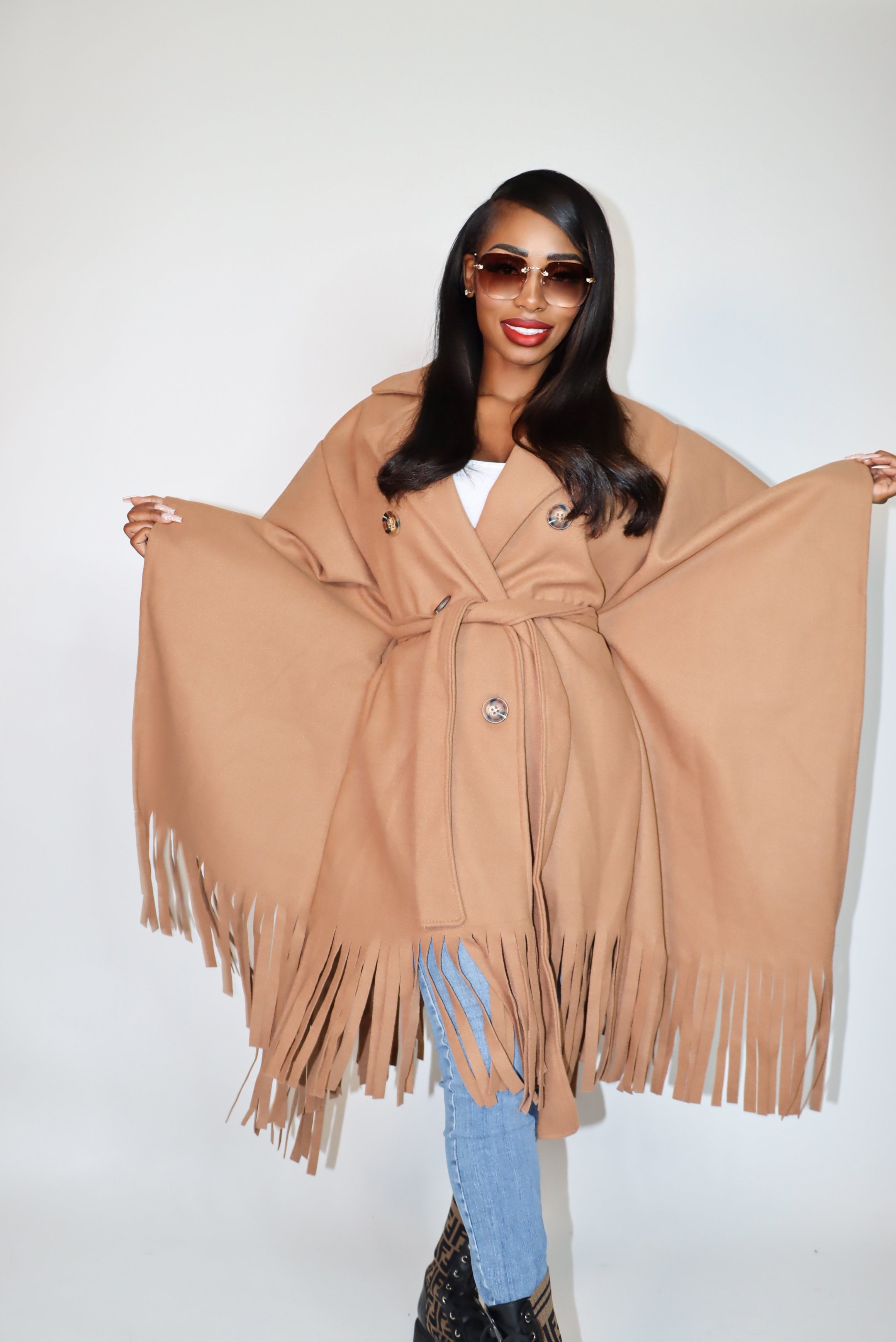 Fringe Kimono Poncho