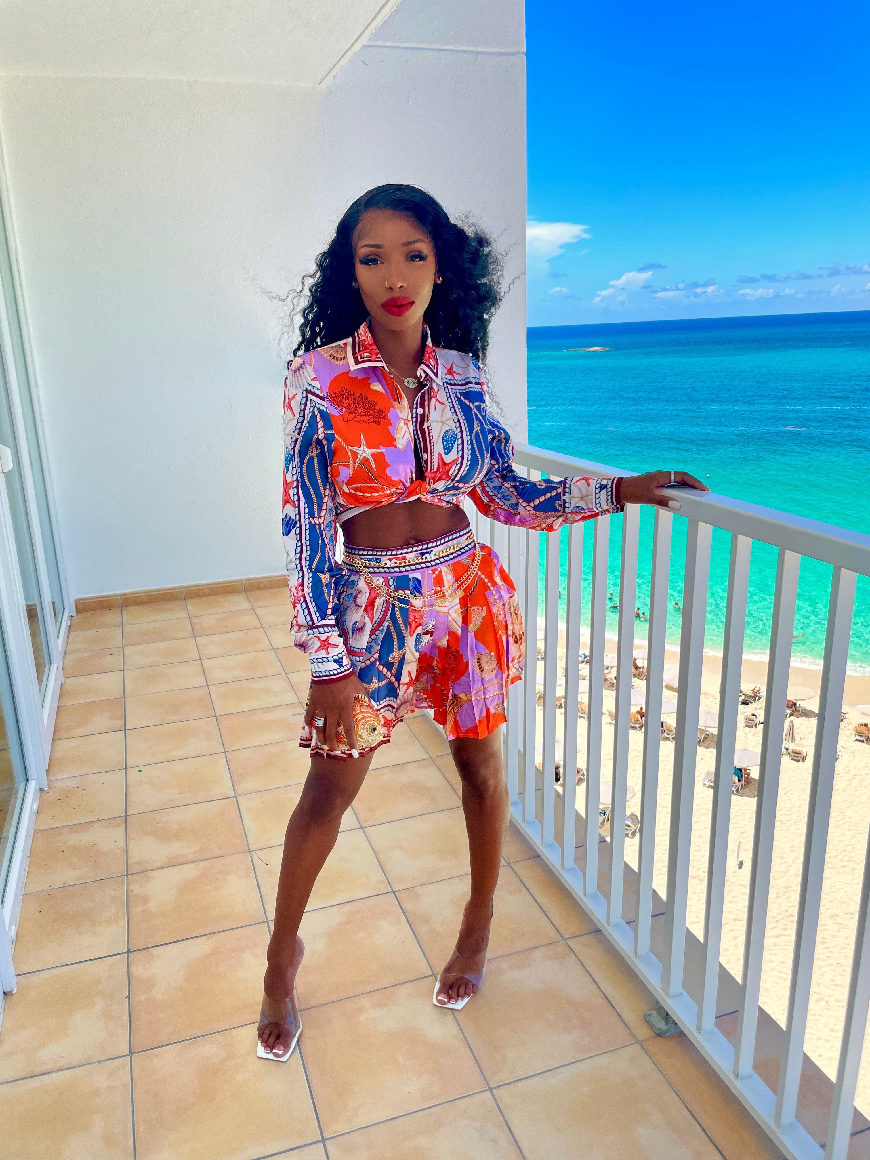 Classy Beach Skirt Set