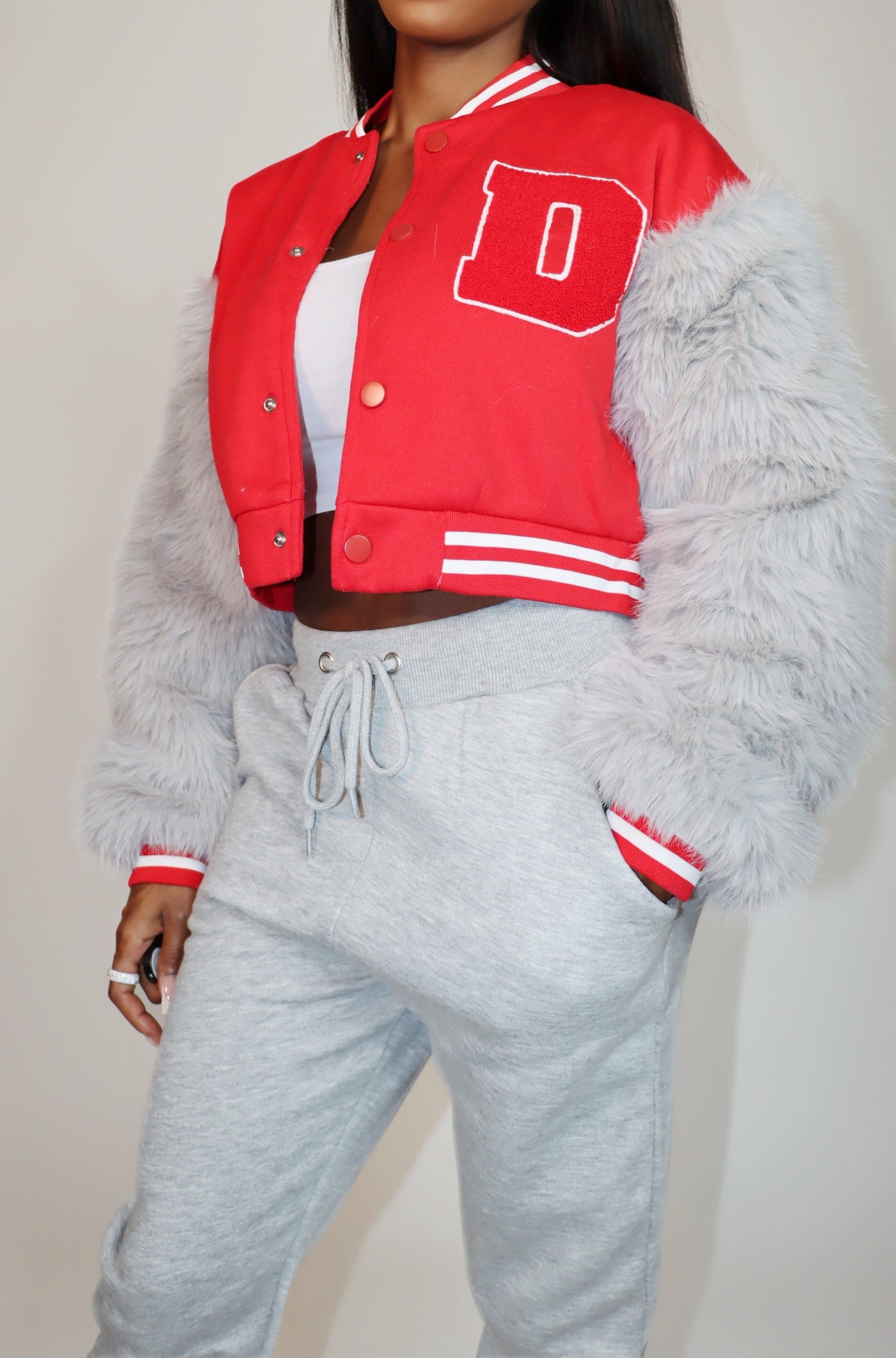 Red D-Girl Fur Varsity