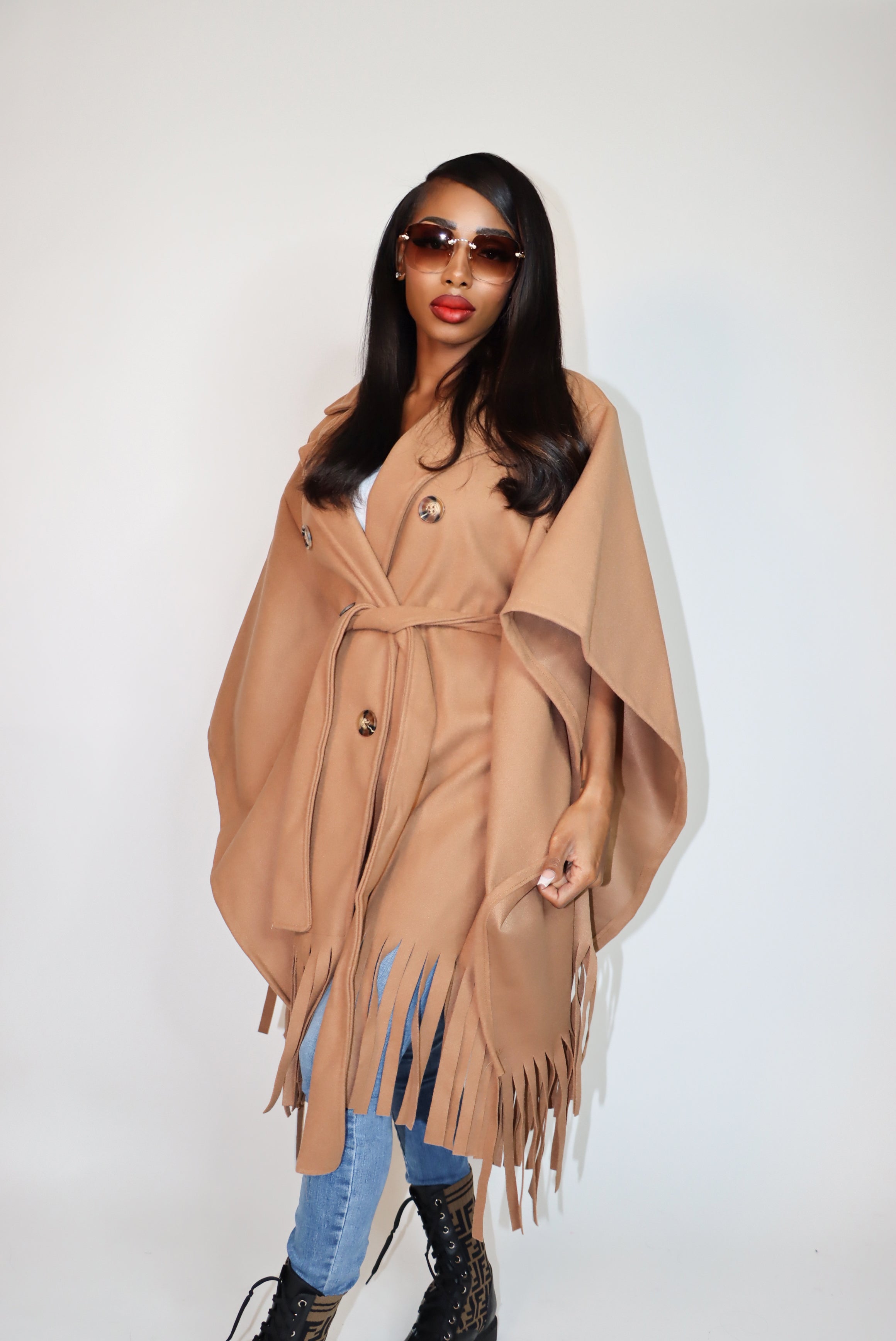 Fringe Kimono Poncho
