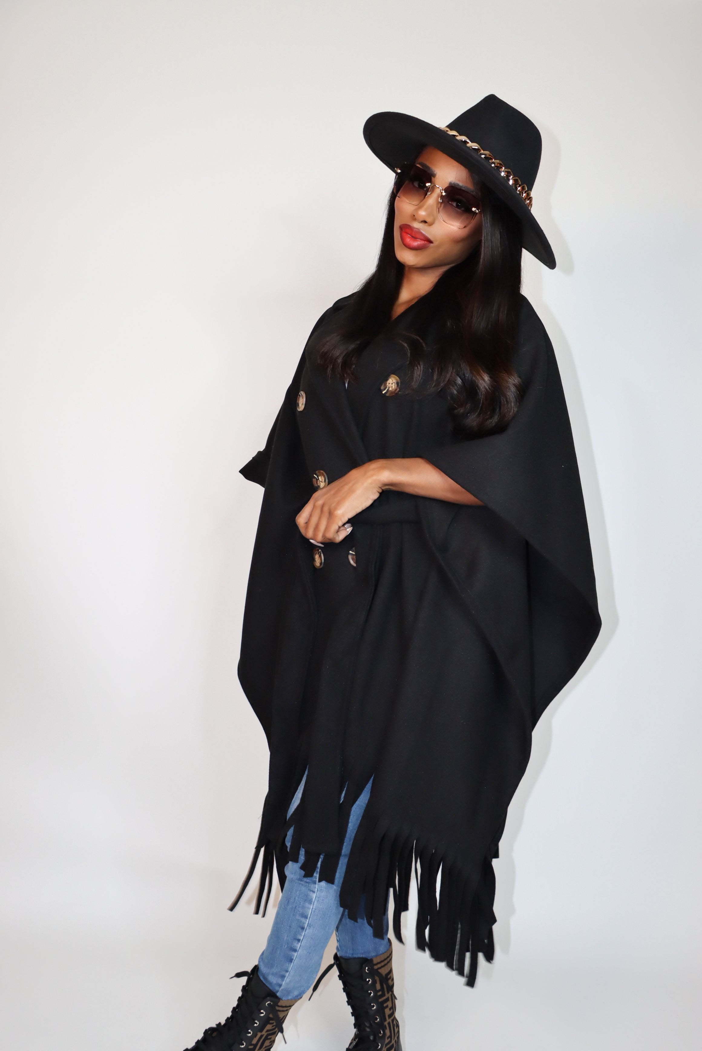 Fringe Kimono Poncho