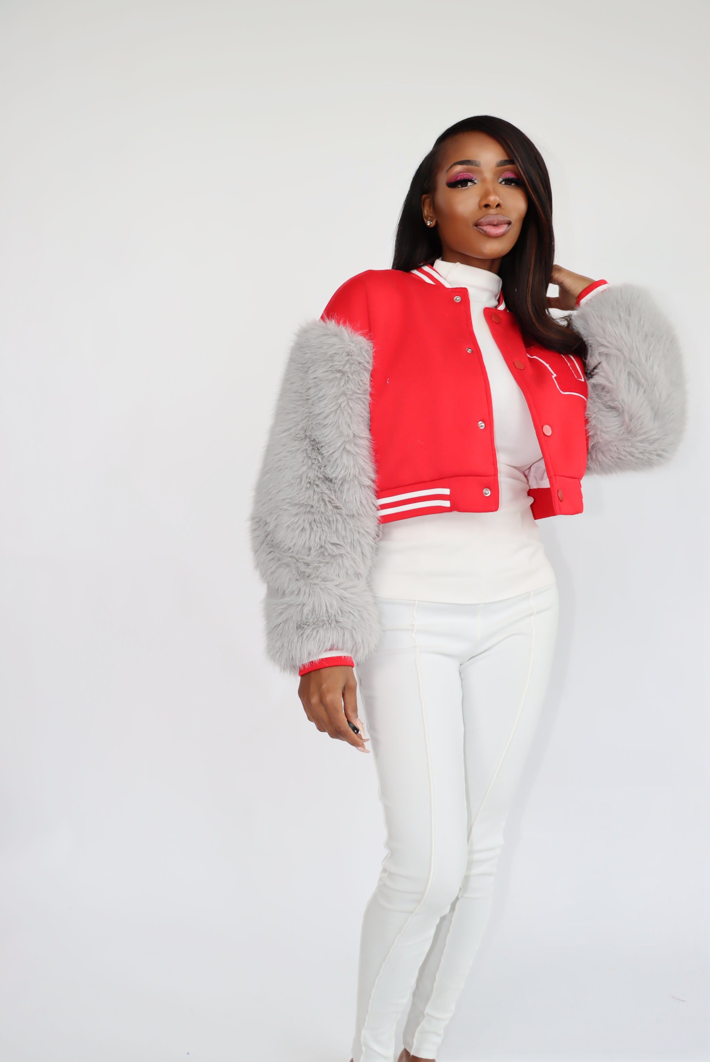 Red D-Girl Fur Varsity