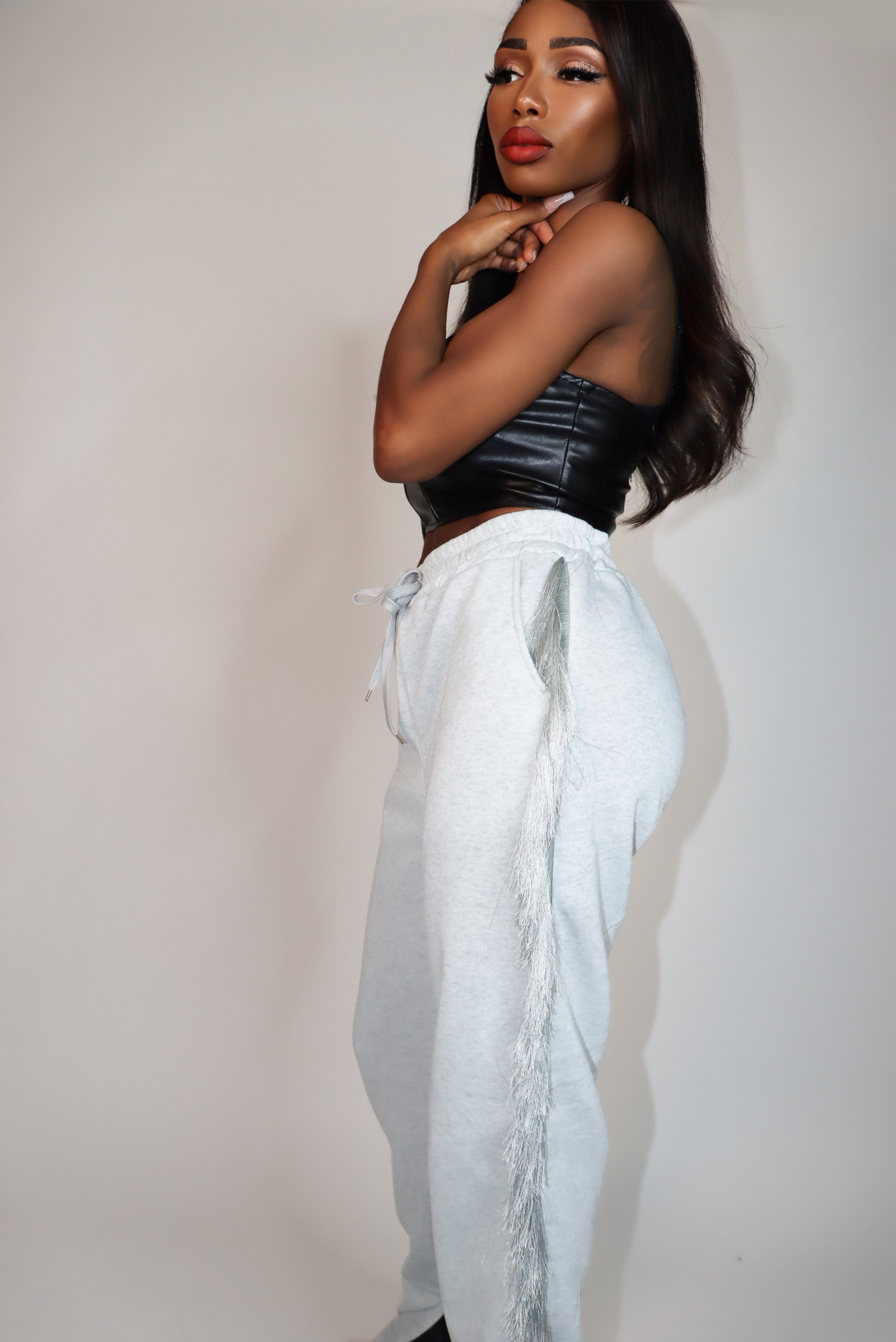 Fringe Split Joggers