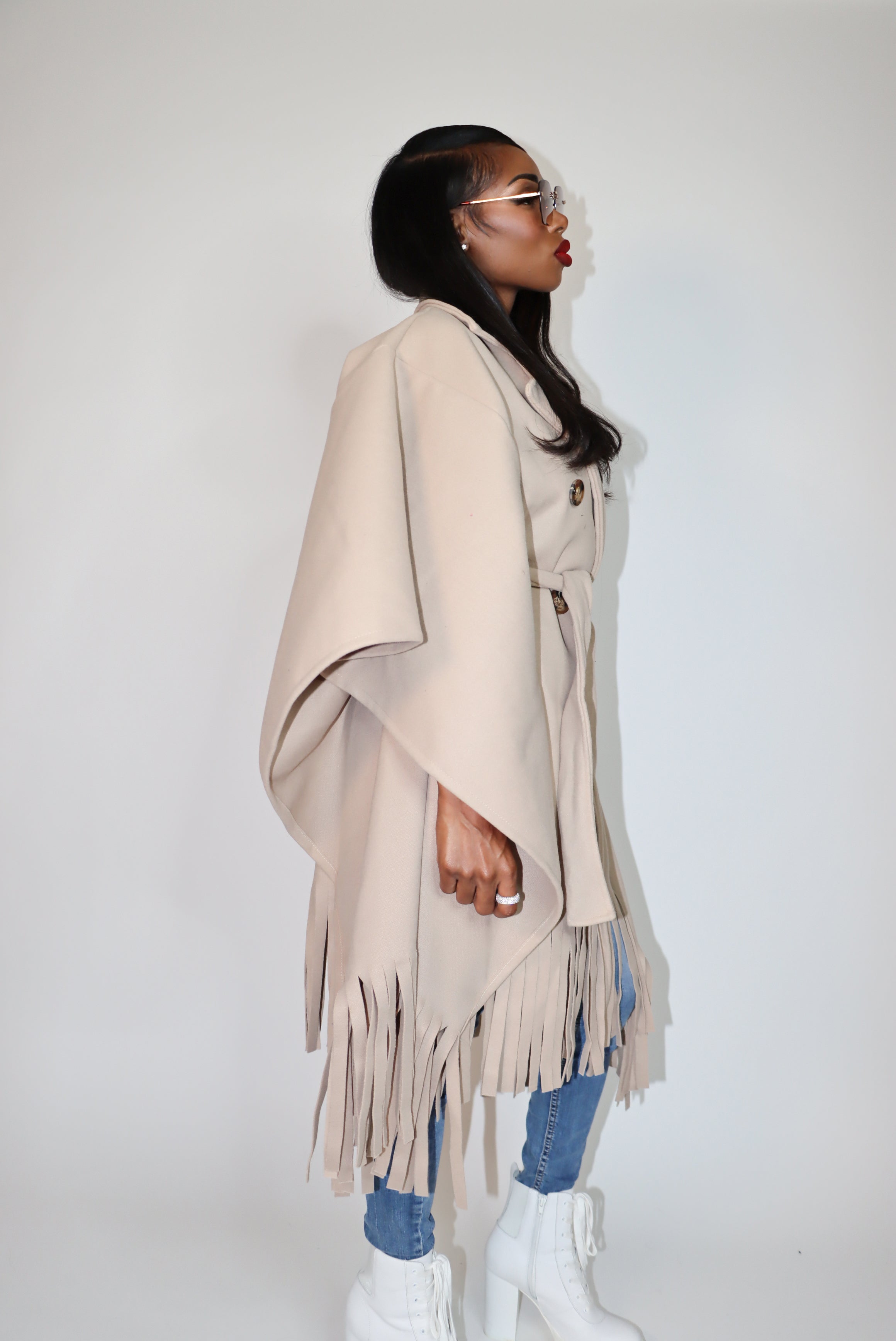 Fringe Kimono Poncho