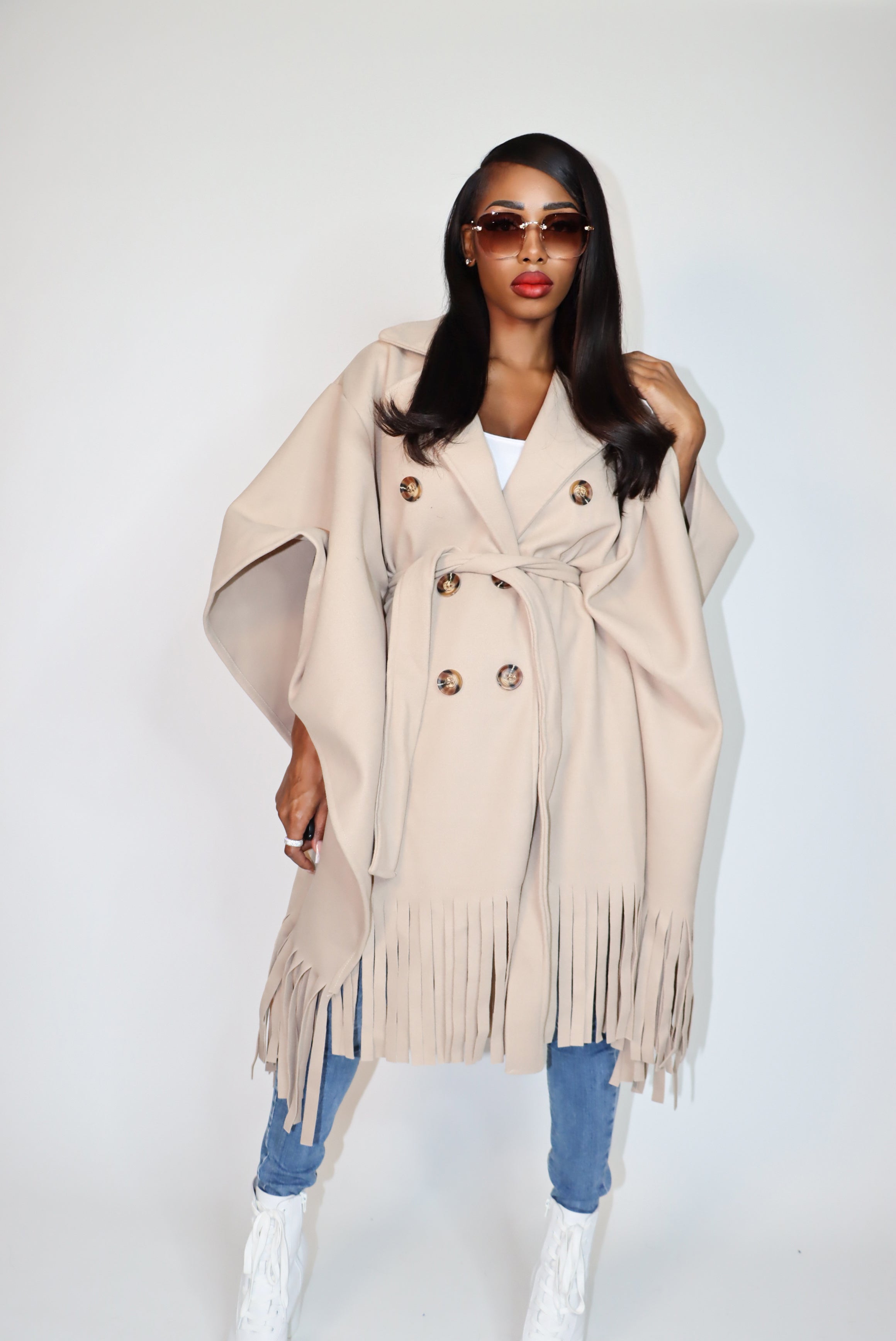 Fringe Kimono Poncho