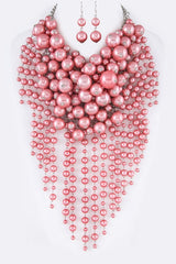 Head Turner Statement Mix Pearl Layer Necklace Set