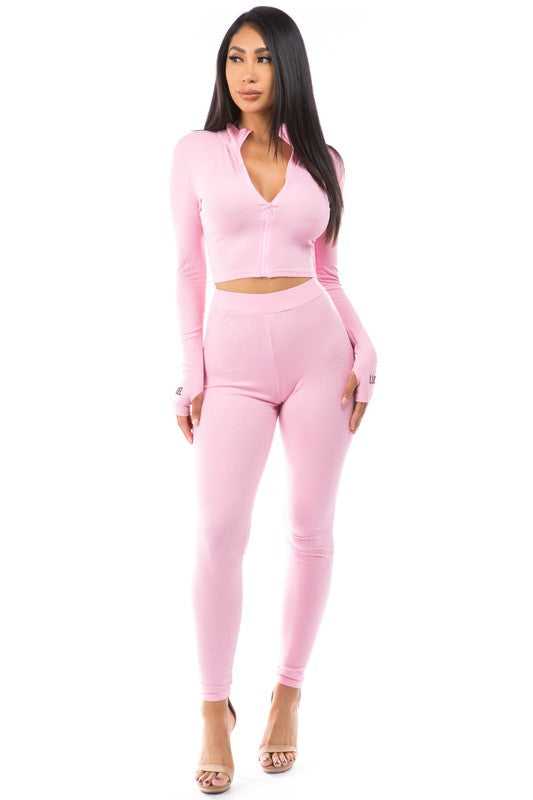 Pink Two Piece Set