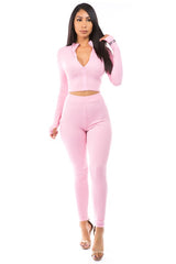 Pink Two Piece Set