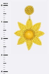 Sunflower Beaded Iconic Earrings