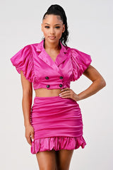 Silky Pink Skirt Set