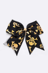 Gold Foil Halloween Large Bow Hair Clip Set