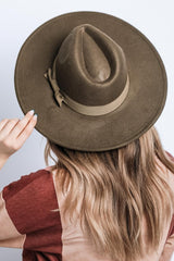 WIDE BRIM RIBBON FEDROA HAT