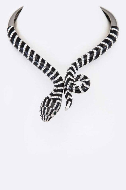 Python Snake Statement Necklace Set