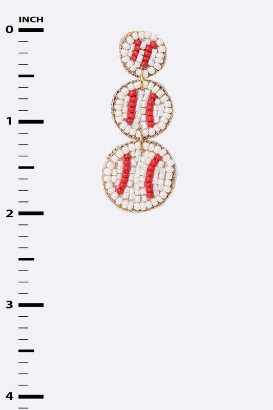 Beading Baseball Iconic Earrings