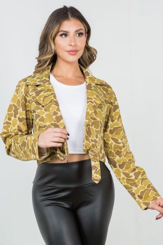 Bubble Camo Jacket in Yellow