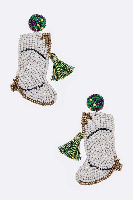 Mari Gras Iconic Beaded Earrings