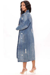 SEXY DENIM JACKET DRESS