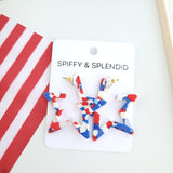 Star Hoops - Red, White, & Blue