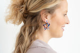 Star Hoops - Red, White, & Blue