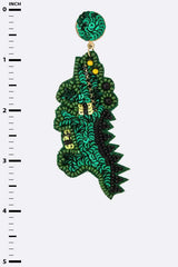 Sequins Beaded Crocodile Iconic Earrings