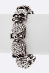 Crystal Skull Stretch Bracelet