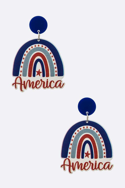 America Rainbow Iconic Earrings