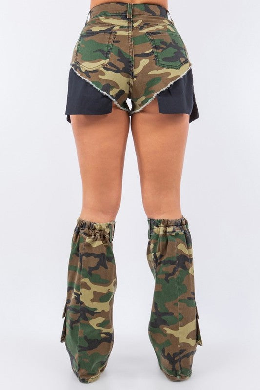 Short and Leg Warmer Set in Camo