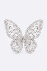 CZ Butterfly Adjustable Fashion Ring