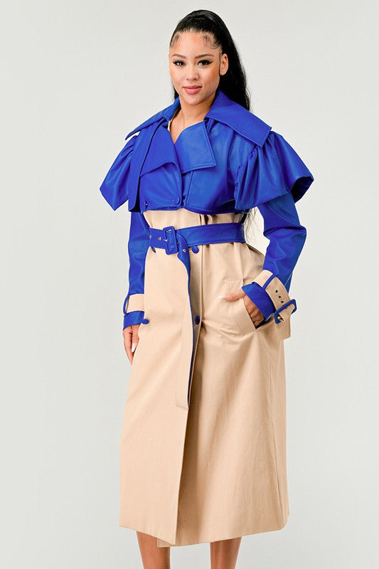 Royal Blue Trench Coat