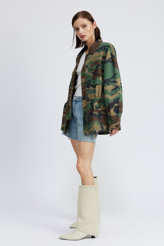 CAMO OVERSIZED JACKET