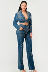 Cool Chick Denim Pant Set