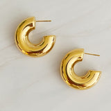 Polished Hollow Daily Hoop Earrings